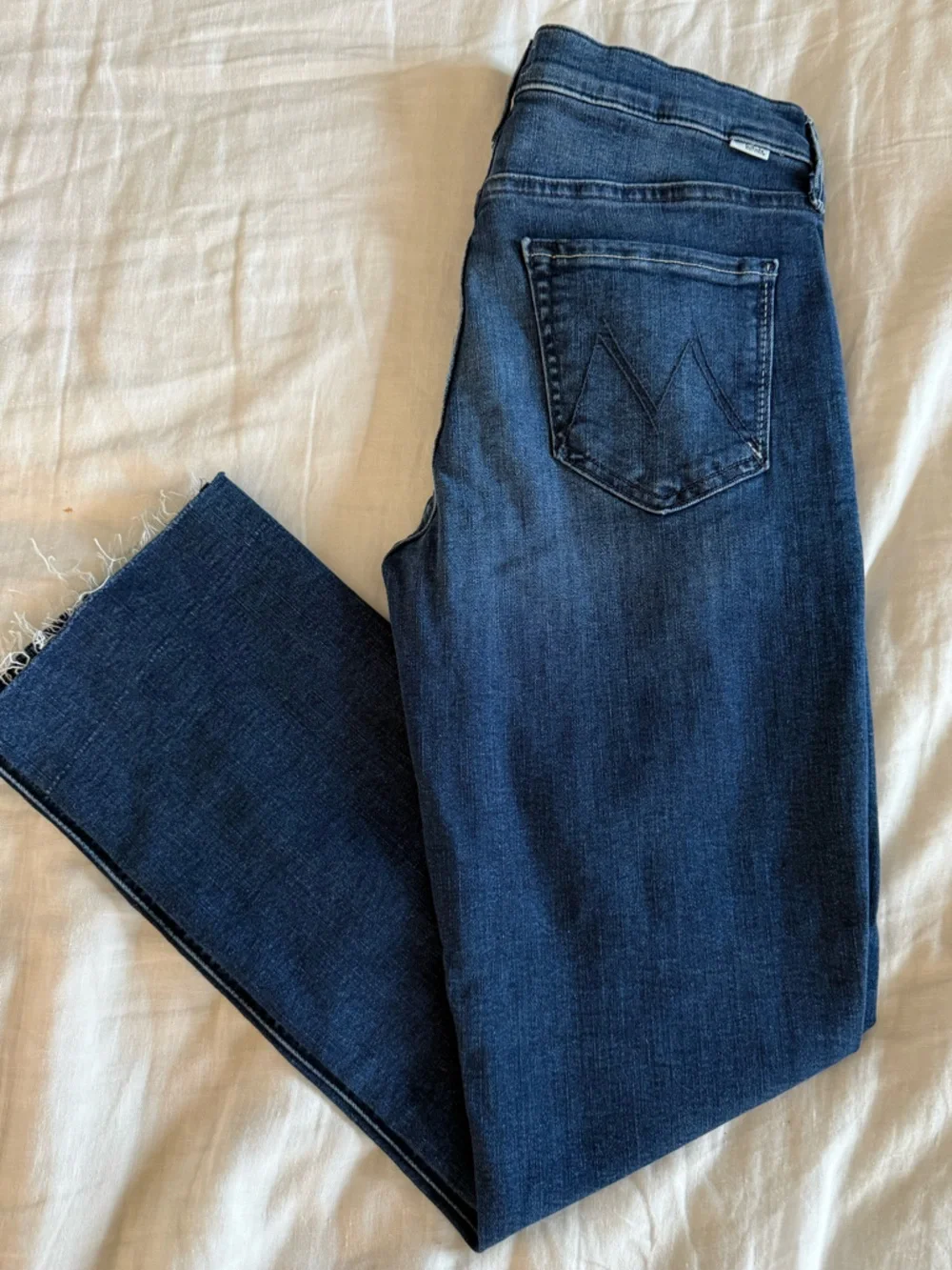 MOTHER The Mid Rise Dazzler Ankle Fray Jean Fancy Meeting You Here size 28 NWT - Picture 11 of 11